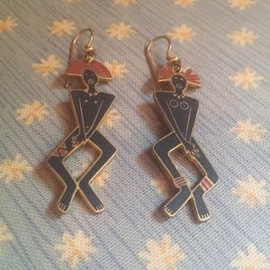 Weird vintage naked African tribal earrings ?!